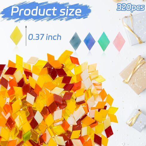 بلاط الفسيفساء الأزرق لحرف الحرف الكثافة ، 200 جرام من الزجاج الزجاجي الزجاج الملون ، 320 pcs rombus شكل من البلاط الفسيفس in Kuwait