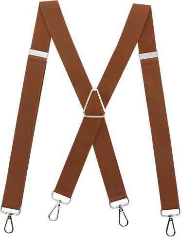 Bioterti Men’s Heavy Duty X- Back 1.4 Inch Suspenders with 4 Snap Hooks in Kuwait