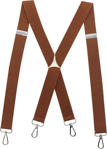 Bioterti Men’s Heavy Duty X- Back 1.4 Inch Suspenders with 4 Snap Hooks in Kuwait