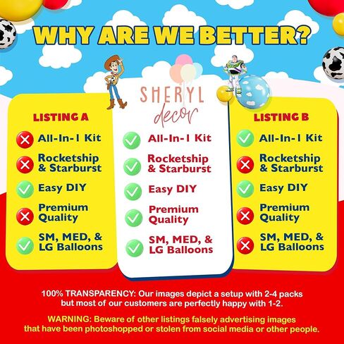 100pc, 4 Sizes – Toy Story Balloons Arch Kit for Boy Story Baby Shower Decorations Theme – Toy Story Balloon Garland Kit with Cloud & Cow Toy Story Balloons for First Toy Story Birthday Party Supplies in Kuwait