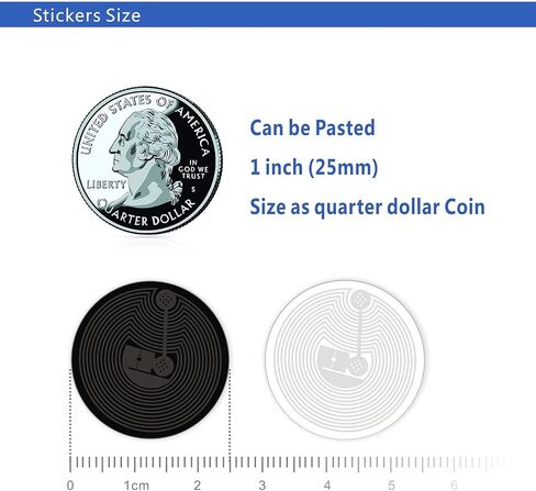 20pcs علامات NFC المضادة للمعدن NTAG215 NFC تعمل على المعدن 25 مم (1 بوصة) على TAG المعدنية NFC 504 البايت الذاكرة ， العمل تماما جميع الهواتف والأجهزة التي تدعم NFC in Kuwait