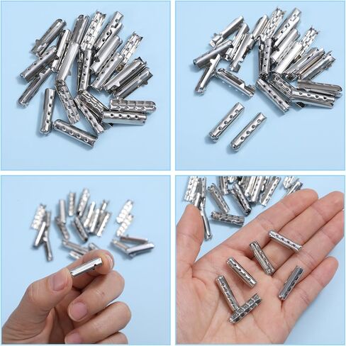 Aglets for Shoelaces, 24 PCS Black Shoe Lace Ends Tips Replacement Paracord End Caps, Hoodie Strings Metal Tip Shoe String Head Shortening Repair Aglet Tips for Sneaker Shoelaces Hoodies Pants String in Saudi Arabia