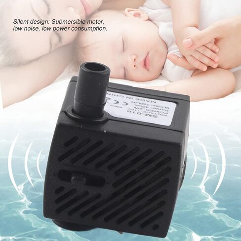 2W Ultra Quiet Submersible With Led Light Fish Pond Aquarium Fountain Plug Water Pumps Fish Aerator Pump (US standard (110V)) in Saudi Arabia