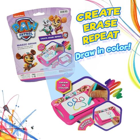 JA-RU Paw Pat Magic Draw Magnetic Drawing Pad. (1 Unit) Drawing Kids Board Car Trip Toys. Mess-Free Small Write Board Chase, Marshall, Rubble. Creative Activities, Dining & Travel. 7500-1A in Saudi Arabia