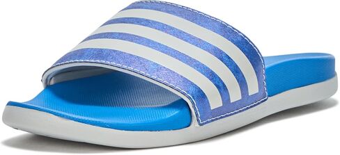 adidas Adilette Comfort Slide Sandal, Carbon/Off White/Lucid Pink, 4 US Unisex Little Kid in Saudi Arabia