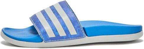 adidas Adilette Comfort Slide Sandal, Carbon/Off White/Lucid Pink, 4 US Unisex Little Kid in Saudi Arabia