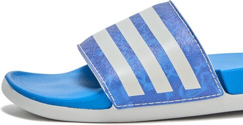 adidas Adilette Comfort Slide Sandal, Carbon/Off White/Lucid Pink, 4 US Unisex Little Kid in Saudi Arabia