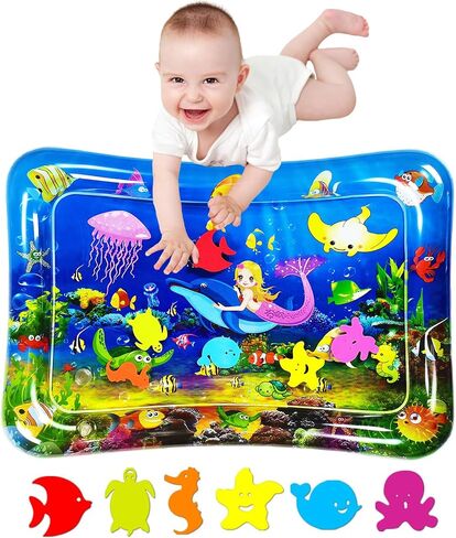 ZHUYNXIR Water mat Infant Toys, Water mat Baby, Inflatable Play Mat Water Cushion Baby Toys, Fun Early Development Activity Play Center for Newborn (27.5x20 in) in Saudi Arabia