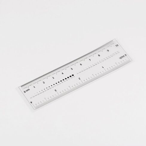 HARFINGTON Film Flexible 4 Inch 0.1mm Scale PET Plastic Folding Straight Ruler Calibration Soft Ruler Measuring Tool for Factory, Transparent in Kuwait