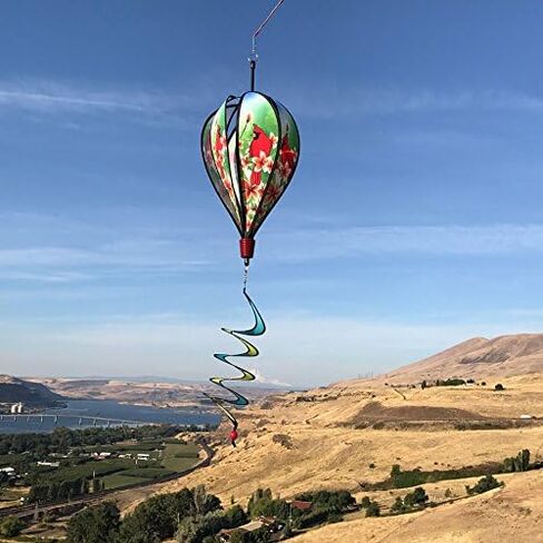 In The Breeze 0984 Red Poppies Hot Air Balloon Spinner-Outdoor Hanging Decoration in Saudi Arabia