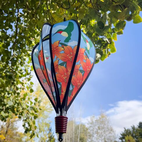 In The Breeze 0984 Red Poppies Hot Air Balloon Spinner-Outdoor Hanging Decoration in Saudi Arabia