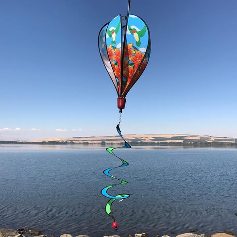 In The Breeze 0984 Red Poppies Hot Air Balloon Spinner-Outdoor Hanging Decoration in Saudi Arabia