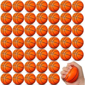Sumind 48 PCS 2.5 بوصة كرات كرة السلة الصغيرة في كرة السلة MINI حفلة كرة السلة لصالح الرغوة الصغيرة الضغط على الكرة الرياضية لضغط الضغط على هدايا الحفلة