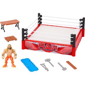 يتضمن Mattel WWE Knuckle Crunchers PlaySet ، شكلًا بحجم Seth Rollins بحجم 2.5 بوصة مع مفاصل الطحن والملحقات وتكنولوجيا MAT Flex