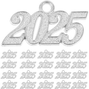 Garneck 100pcs 2025 Charms 2025 Graduation Tassel Charms 25x14cm Mini Jewelry Making Craft for Graduation Cap Tassel