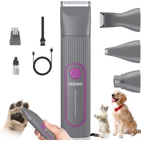 Cat Clippers for Matted Hair, Cat Grooming Kit, Cordless Cat Shaver for Long Hair, Low Noise Paw Trimmer Nail Grinder, Cat Hair Trimmer for Grooming,Quiet Pet Clippers Tools for Cats Dogs