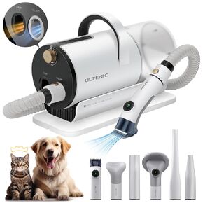 P30 P30 Combo Dog Grooming Kit ، فراغ شعر الحيوانات الأليفة والمجفف 3-في 1 للكلاب ، فرشاة فراش الكلاب لتلقي العناية ، مناسبة لشعر الحيوانات الأليفة القصيرة السميكة الطويلة الطويلة