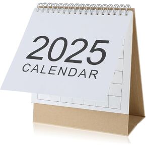 Ouligay Small Desk Calendar 2025, Standing Desktop Calendar 2025,Simple Style Flip Calendar for Desk,Mini Desk Calendar 2025 for Office, Home Desktop Decoration Daily Plan Record