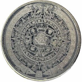 1/10 أوقية الفضة .999 Aztec التقويم جولة فضية أصيلة