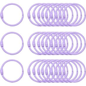 Harfington 50pcs Binder Rings 1 بوصة ورقة رنين الورقة رنين الحلقات المعدنية رينغز ملونة فضفاضة أوراق لبطاقات الفهرس حلقات دفتر المفتاح لمكتب المنزل ، الأرجواني