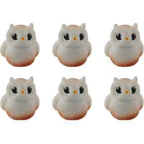 XGNG 50pcs Owl Mini Ornament Microlandscape cartoon Cartoon Cartoonding تمثال راتنجات الجنية نباتات الديكور وملحقات السيارات