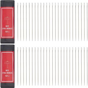 FreeBloss 50 PCS Sashiko Needles Sashiko Hand Feedles Edeles Entedles Ederles Enterbroidery Hand Feedles Edeling eleting exilting with plastic eedle case