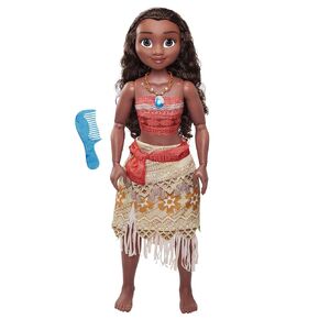 دمية Disney Moana 32 "دمية قابلة للتشغيل بشكل مثالي ، تشمل مشط الشعر ، دمية أزياء Moana Playdate Moana ، يبلغ طولها 32 بوصة! هدية رائعة للبنات