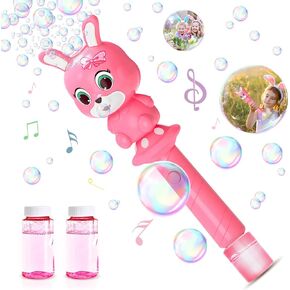 عيد الفصح Bunny Bubble Wand للأطفال الصغار ، وأشجار سلة عيد الفصح ، ولعب الفقاعات مع تأثير LED Up & Sound ، وآلة Blower Bunny لهدايا الحفلات