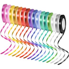 32 Rolls Curling Ribbons for Gift Wrappe 1/5 "Balloon String Ribbon Trissorted Hight Gift Rapbon for Platist Wedding Birthday Party Decor