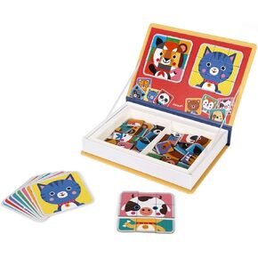 Janod Magnetibook 51 pc Magnetic Dinosaur Mix and Match Game - Ages 3+ - J02590