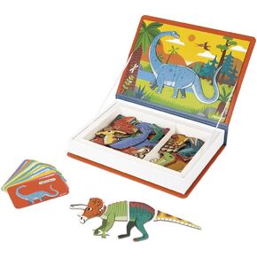 Janod Magnetibook 51 pc Magnetic Dinosaur Mix and Match Game - Ages 3+ - J02590