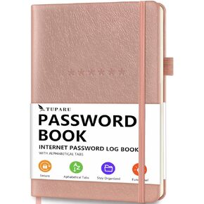 كتاب كلمة المرور مع علامات التبويب الأبجدية - عنوان الإنترنت الغريب ومنظم كلمة المرور - دفتر حارس كلمة المرور للكمبيوتر والموقع - 5.2 × 7.6 "(لافندر)