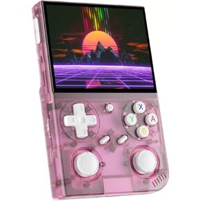 G350 Retro Handheld Game Console 3.5 بوصة 640*480 IPS شاشة 3200mAh Card 64g TF تدعم نظام Linux متعددة مع واقي الشاشة الأسود