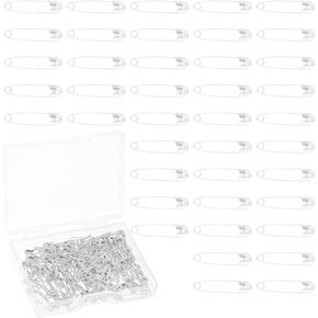 120 Pcs White Safety Pins 0.75in / 19mm Small Safety pins for Clothes, Metal Small Safety Pins Bulk Knitting Stitch Marker Pins for Clothing Sewing Jewelry Handicrafts Making