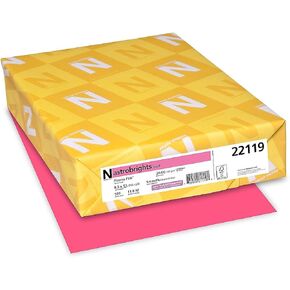 Neenah Astrobrights Paper 22119 Color Paper ، 24 LB ، 8 1/2 × 11 ، Plasma Pink ، 500 Sheets