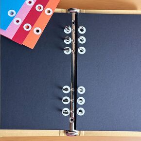 Hole Reinforcement Labels, 4000 Pack, 1/4 inch Diameter, Self-Adhesive Paper Stickers for School and Office