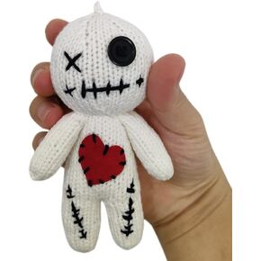 1PC White Revenge Voodoo Doll DIY Knitting Pattern Keychain Accessory Home Outdoor Stuffed Toy