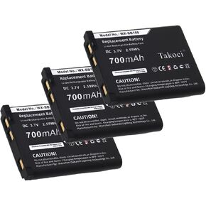 (3pcs) بطارية استبدال WX-SB100 لـ Attune II ، Attune II HD3 ، WX-CH455 ، WX-CH457 ، WX-ST100 ، WX-ST300 LI-ION 700MAH/3.7V