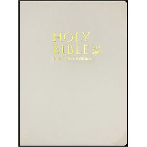 Holy Bible KJV Red Letter Edition - King James Version Faux Leather Old & New Testament - White