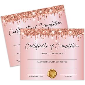 شهادة الانتهاء ، شهادة تدريب Glitter Pink ، شهادات جائزة لدبلوم التخرج ، جوائز شهادة الإنجاز الذهبية ، الاعتراف بالجائزة لطالب مدرس الموظفين -10