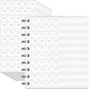 2500 PCS ملصقات تعزيز الثقب الثقيلة-1/4 "حماة ثقب الموثق القطر ، تعزيزات ثقب الورق ذاتية اللصق لمجلدات 3 حلقات ، دفاتر ، والصفحات المثقوبة (شبه شفافة)