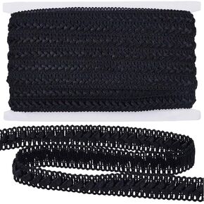 25 Yards 3/4 Inch White Gimp Braid Trim Polyester Woven Braided Fabric Lace Ribbon Soild Upholstery Trimming Bulk for Sewing Making Costume DIY Crafts Upholstery Curtain Slipcover Decoration