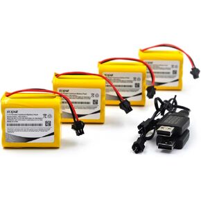 (4 عبوات) 7.2V 1000mAh Ni-CD AA حزمة بطارية مع قابس SM-2P لسيارات RC Trucks Trucks Toy Dearsator