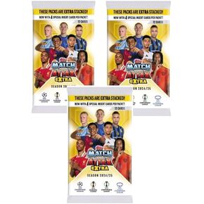 Match Attax Extra Topps 24/25 New Premier League Soccer Trading Cards 3X Packs Bundle (36 Soccer Cards) 2024/2025 with hassentials Sticker