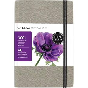 كتيب Journal Co. - سائل 100 رسم للمجلة المائية - ورقة مكبس بارد من القطن 100 ٪ ، منظر طبيعي غلاف منظر طبيعي ، 8.25 × 5.25 بوصة ، 30 صفحة ، اللوازم الفنية السفر