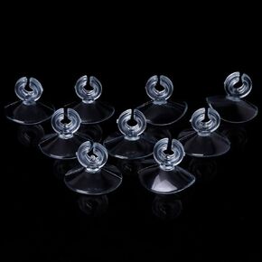 10 Pcs Transparent Aquarium Suction Cup, Plastic Sucker with Clips Fish for Tank Pipe Hose Tube Holder Fish Tank Suction Cups Aquarium Air Pump Accessories (1.2in)