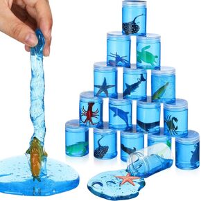 24 PCS Sean Animal Putty Toy Se Sean Animal Putty Kit Tidget Kit of Creatures Aquatic Excate Tasculation Toys Sensory Toys for Autism Squeezing Toysing To Tove Tove