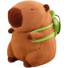 Zenitsu Capybara Plush Toy, Easter Basket Stuffers, Soft Stuffed Animal Cute and Cuddly Gift for Kids and Adults Birthday Present Home Decoration for Easter Basket Stuffers (Brown A)