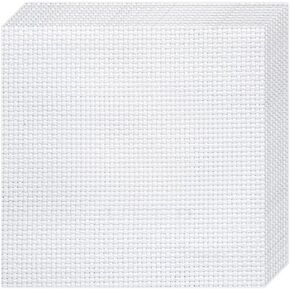 10 PCS Aida Cloth 14 Count Cross Stitch Fabric, Pre-Cut White Squares Fabric for Craft Embroidery, Handmade Needlework, DIY Handicrafts (5.9×5.9 Inch)