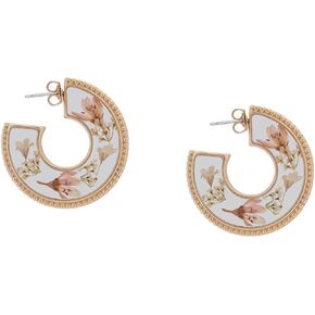 Lucky Brand Women Women Pressed Flower Open Awoop ، Gold ، Unsization